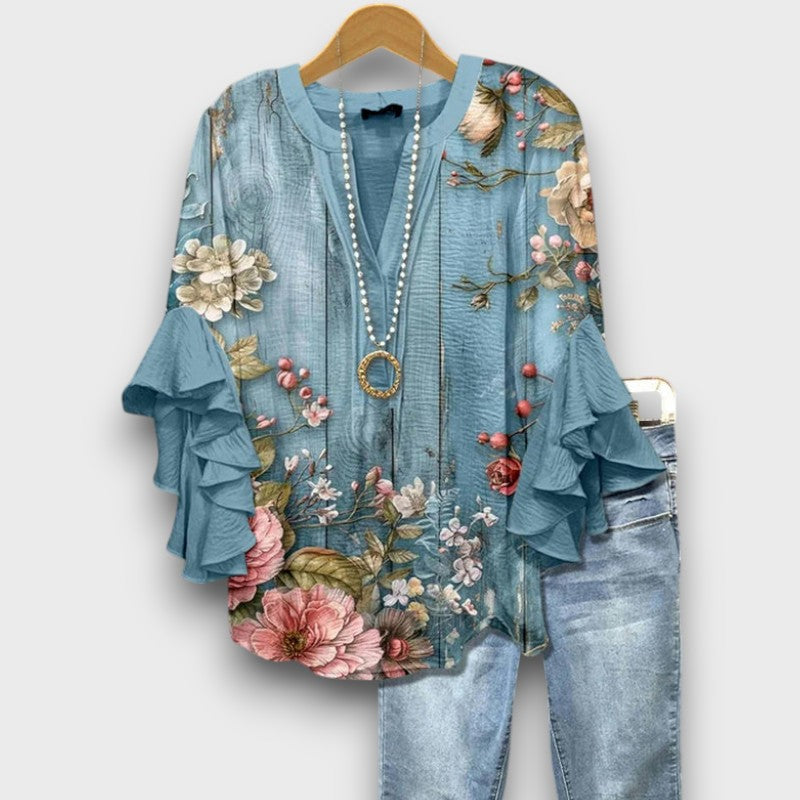 Tahlia - Vintage blouse with floral pattern