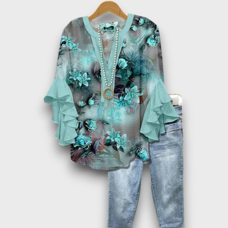 Georgia - Vintage blouse with flowers