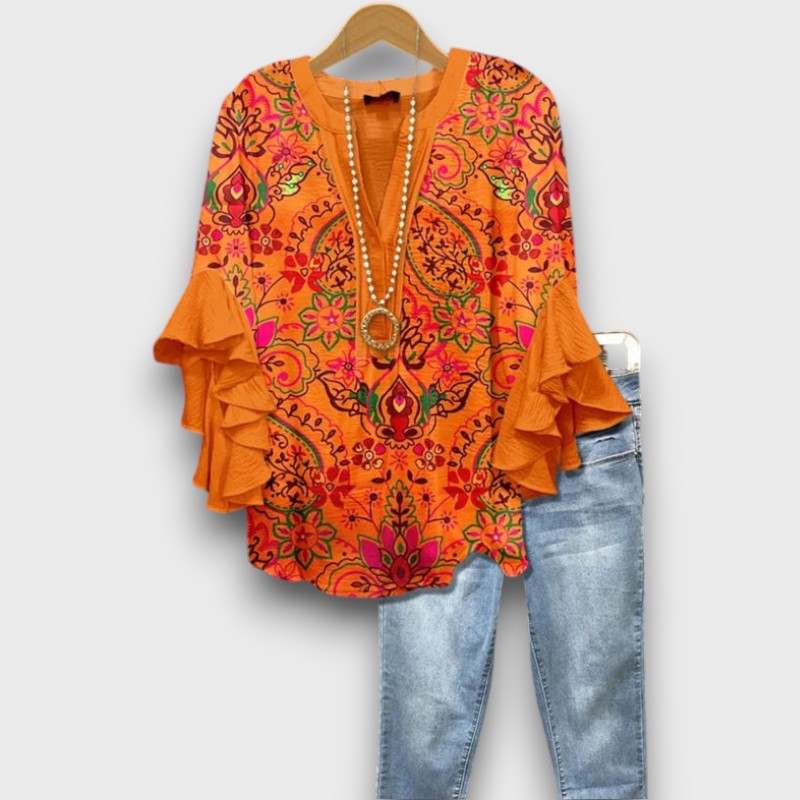 Ivy - Vintage blouse with floral design