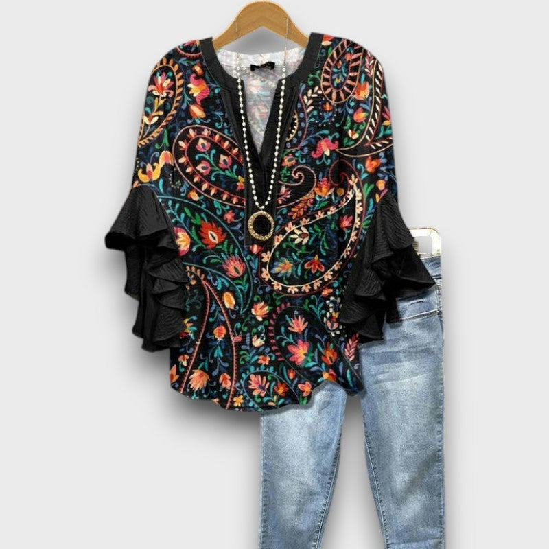 Addison - Vintage blouse with floral pattern