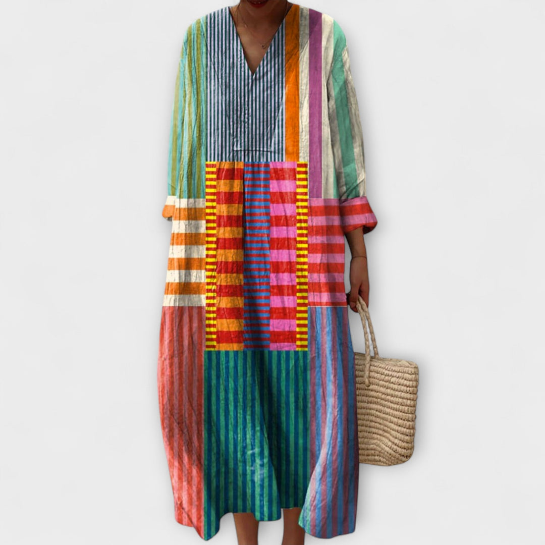 Stacey - Elegant Dress with Geometric Design