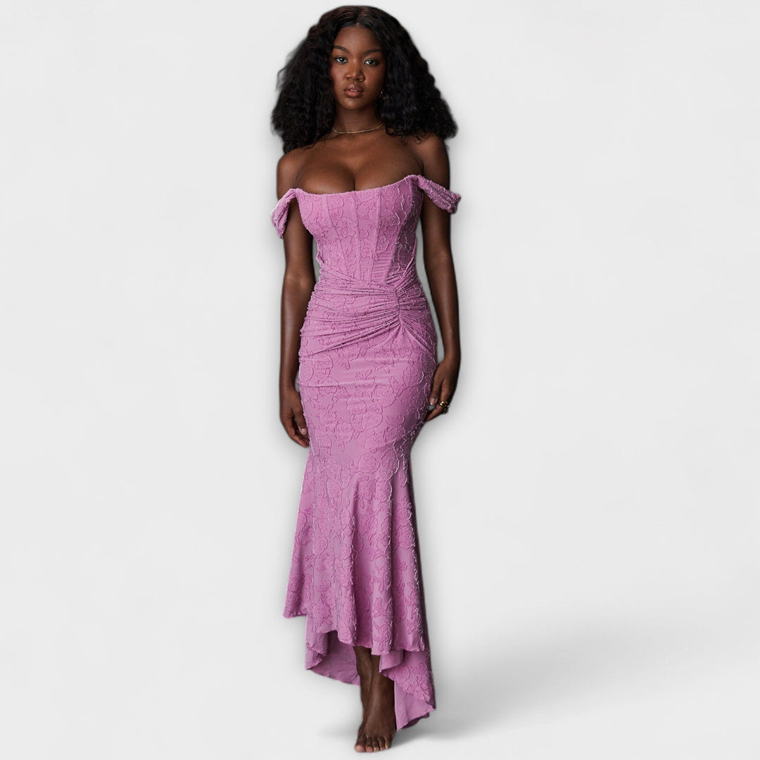 Jacqueline - Long dress with refined corset