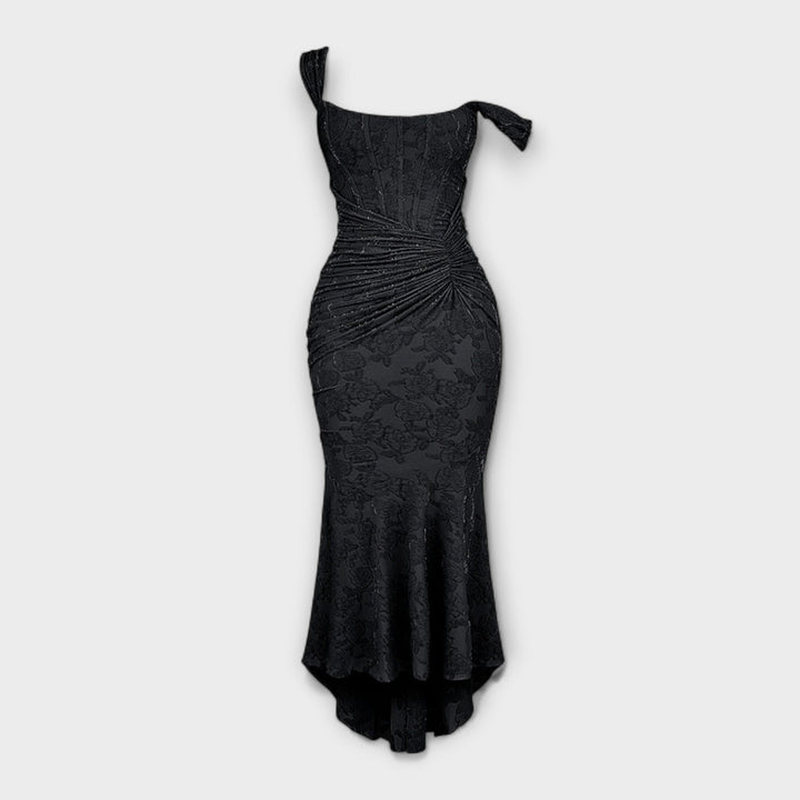 Jacqueline - Long dress with refined corset