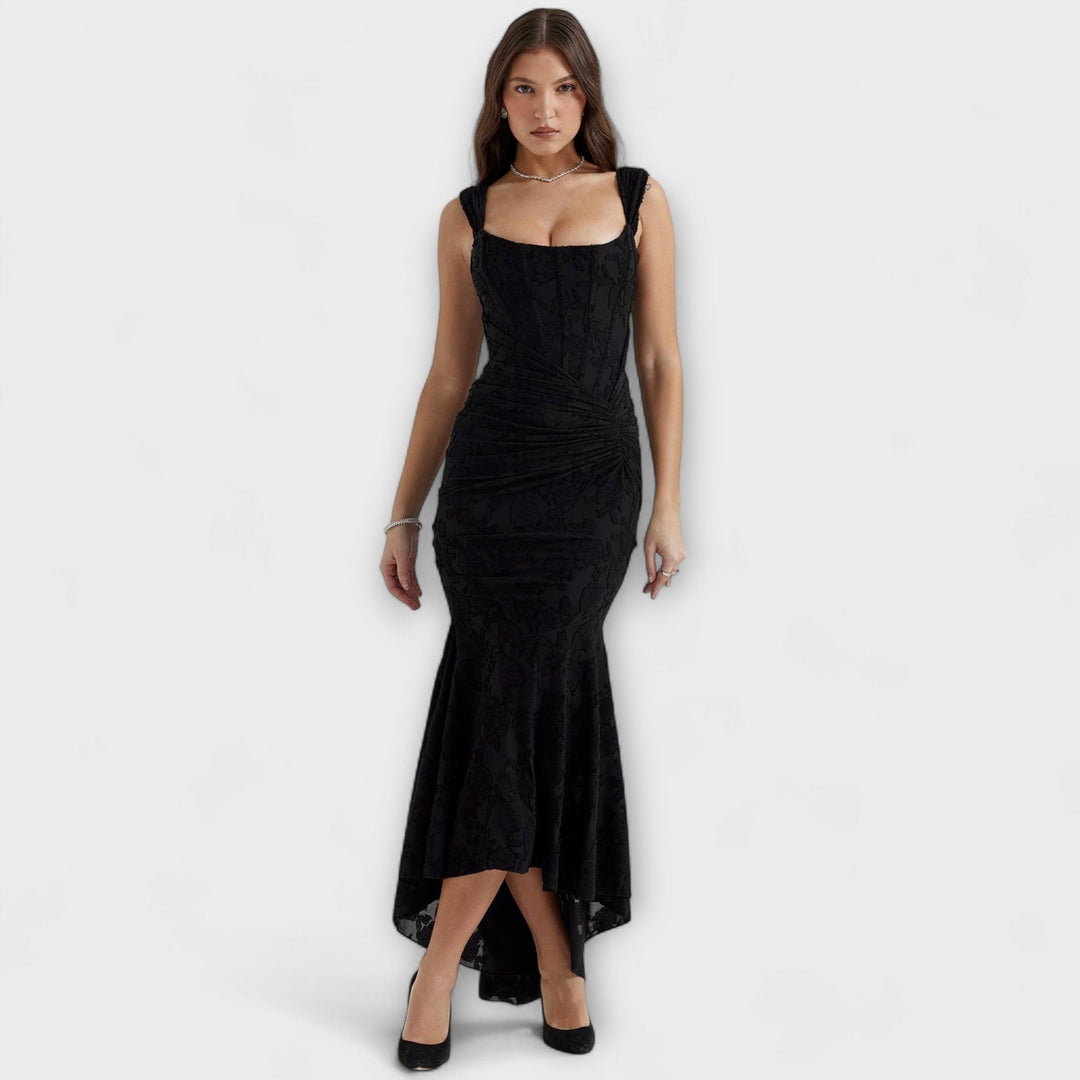 Jacqueline - Long dress with refined corset