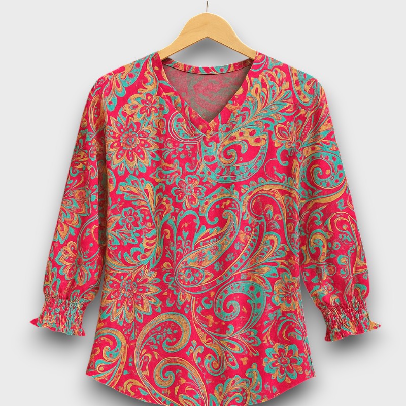 Savannah – Vintage Blouse with Floral Pattern