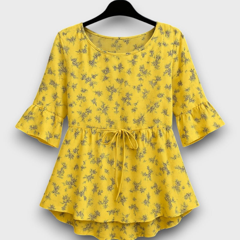 Lila - Vintage blouse with floral design