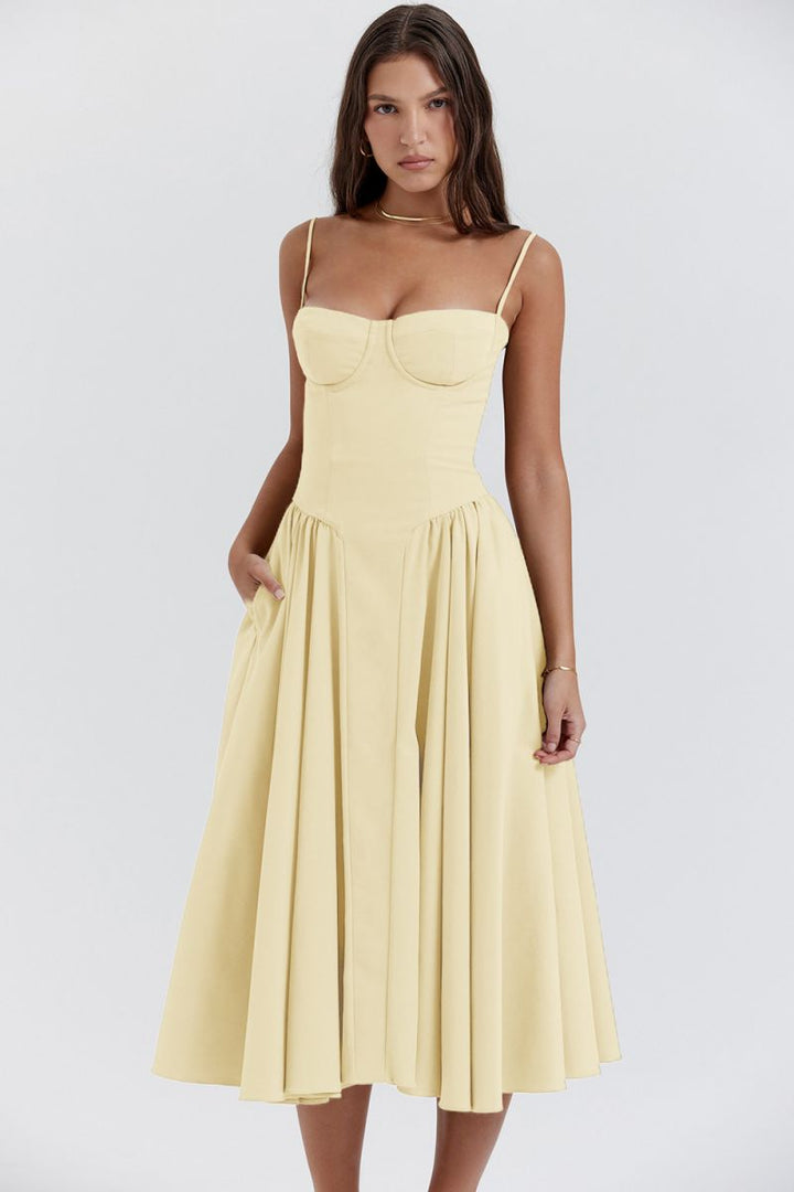 Denise - Vintage Cross-Border Fashionable Tank Long Dress