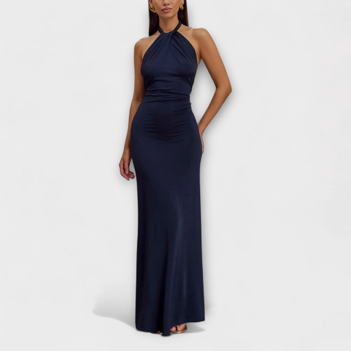 Amanda - Slinky Halter Maxi Dress