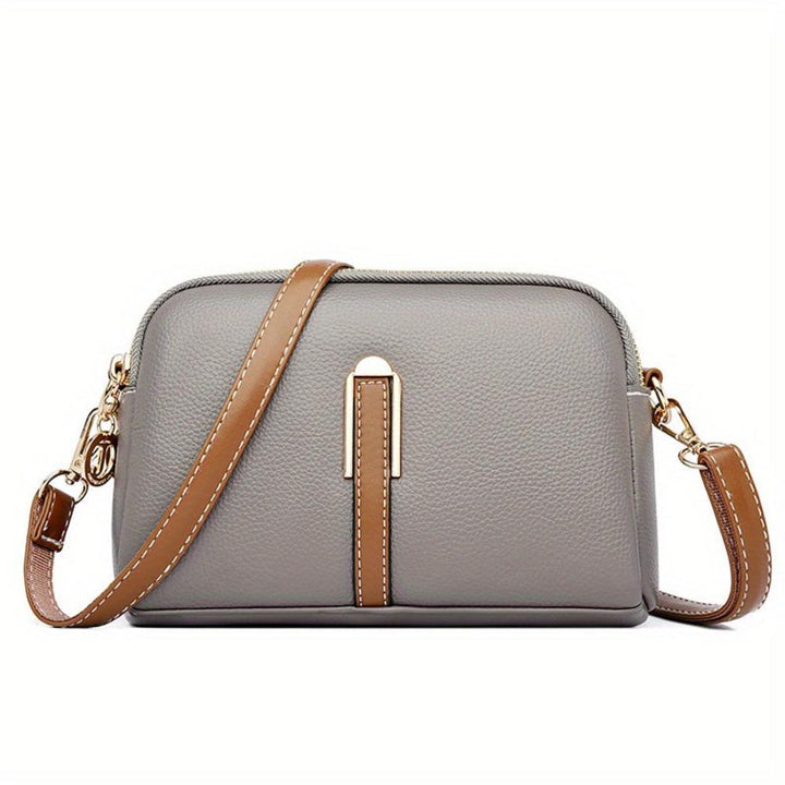 Mila -  Litchi Embossed Crossbody Bag