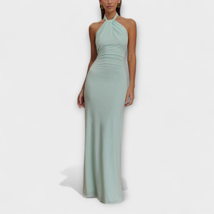 Amanda - Slinky Halter Maxi Dress