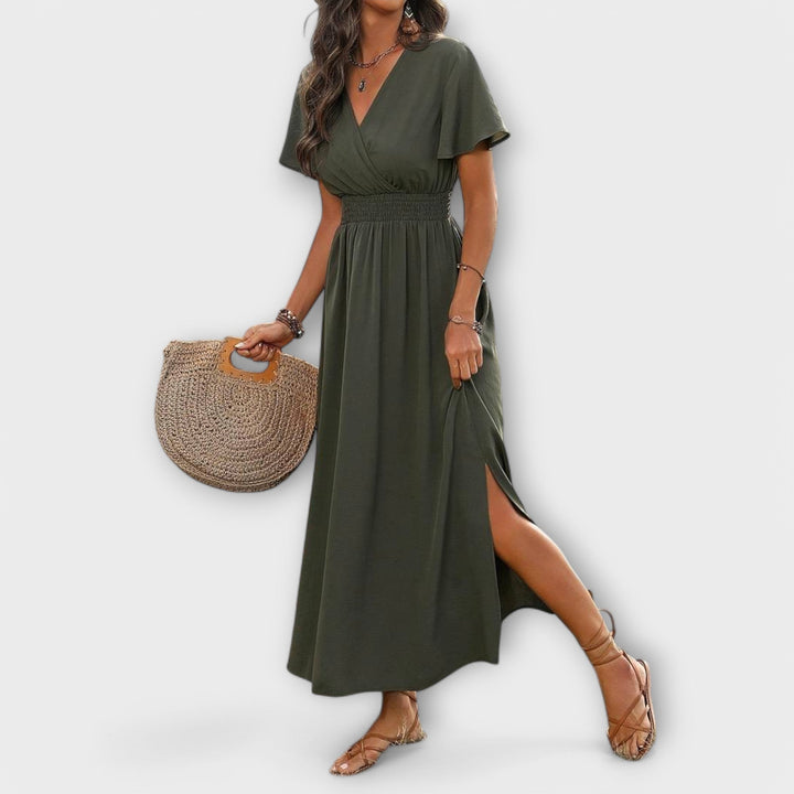 Rachel - Elegant Boho dress with V-neck