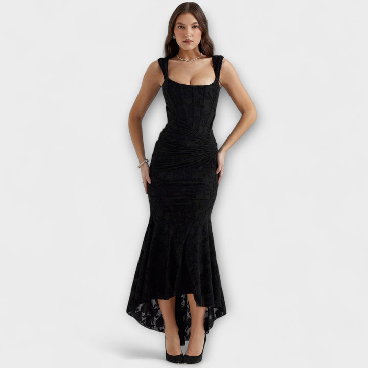 Jacqueline - Long dress with refined corset