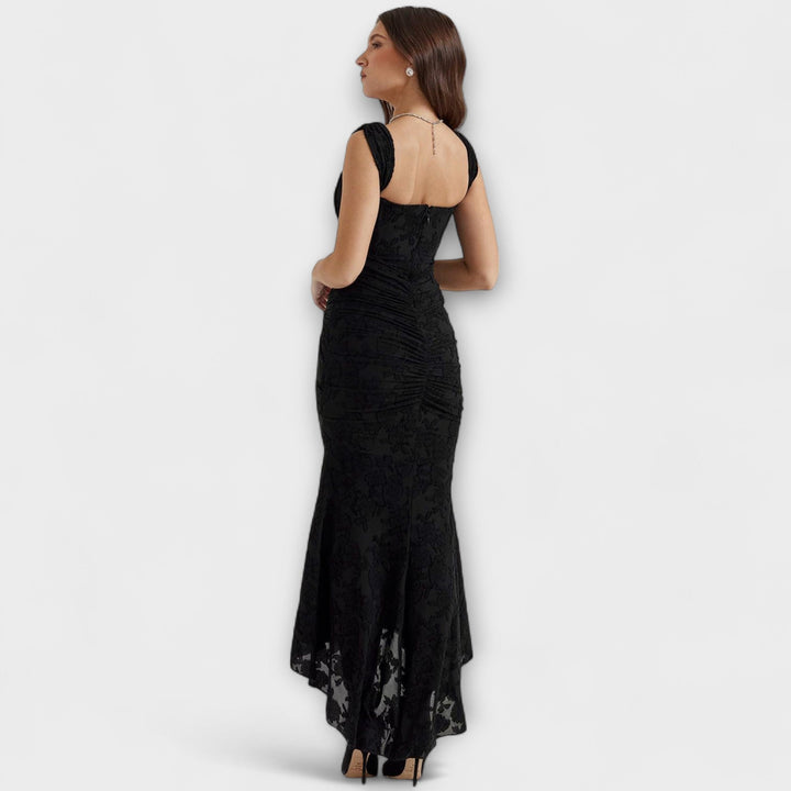 Jacqueline - Long dress with refined corset