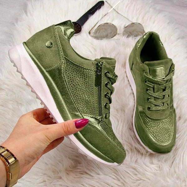 Olivia -  Zip-Up Orthopedic Sneakers