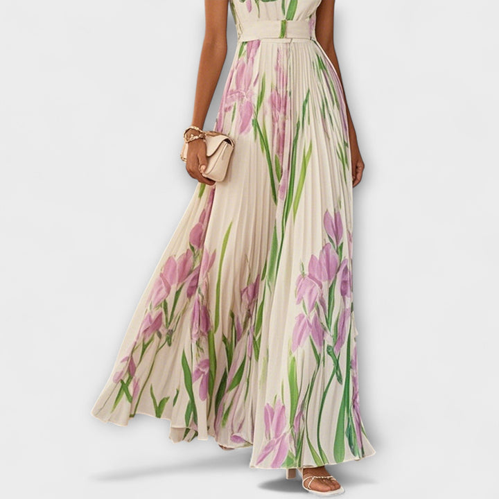 Samantha - Folded floral chiffon
