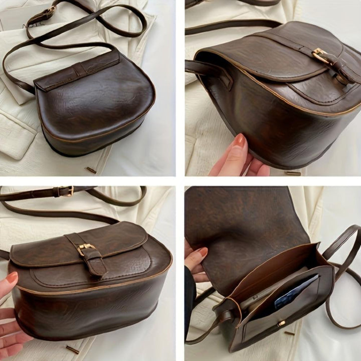 Evelyn - Classic Saddle Crossbody Bag