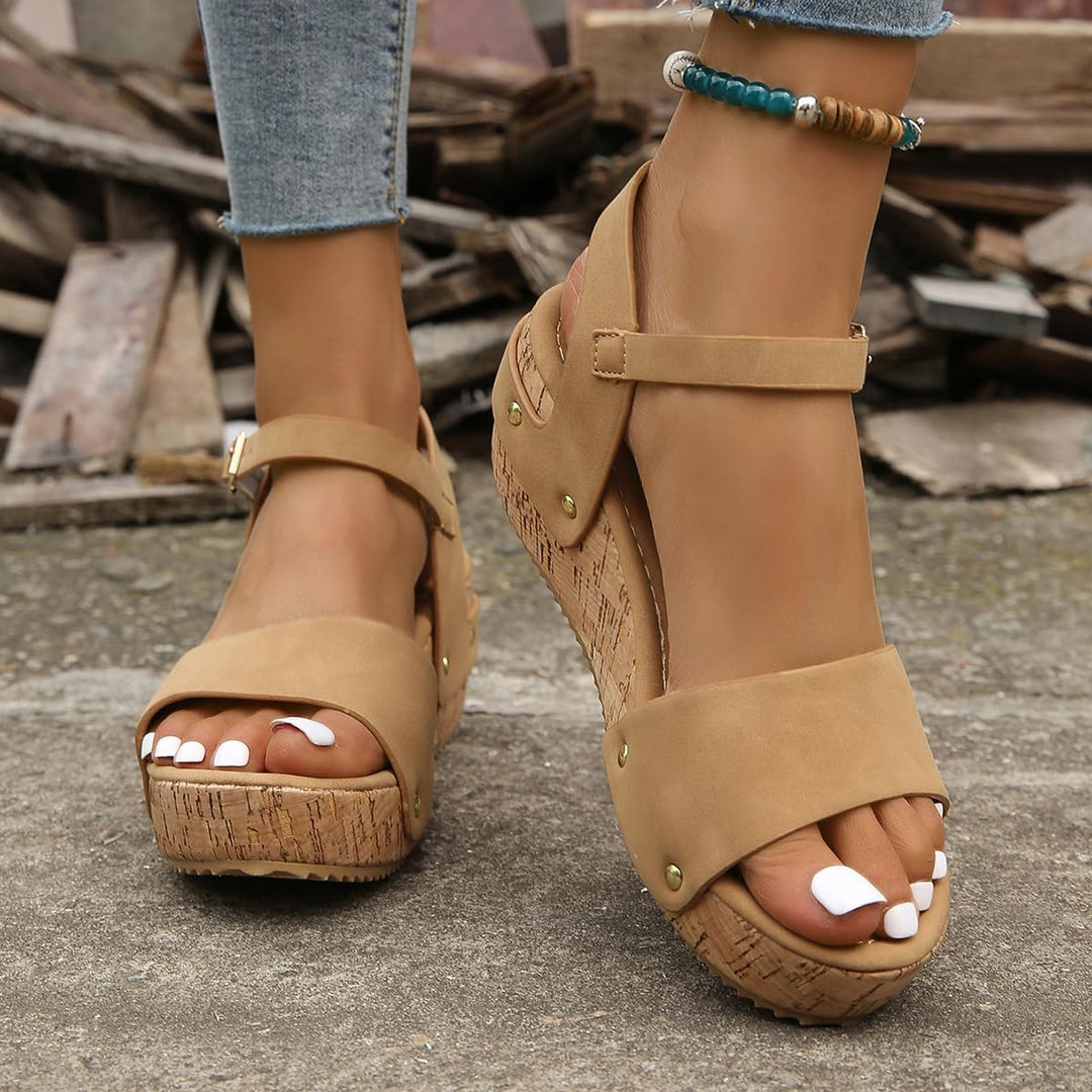Nicole - Elegant Wedge Sandals