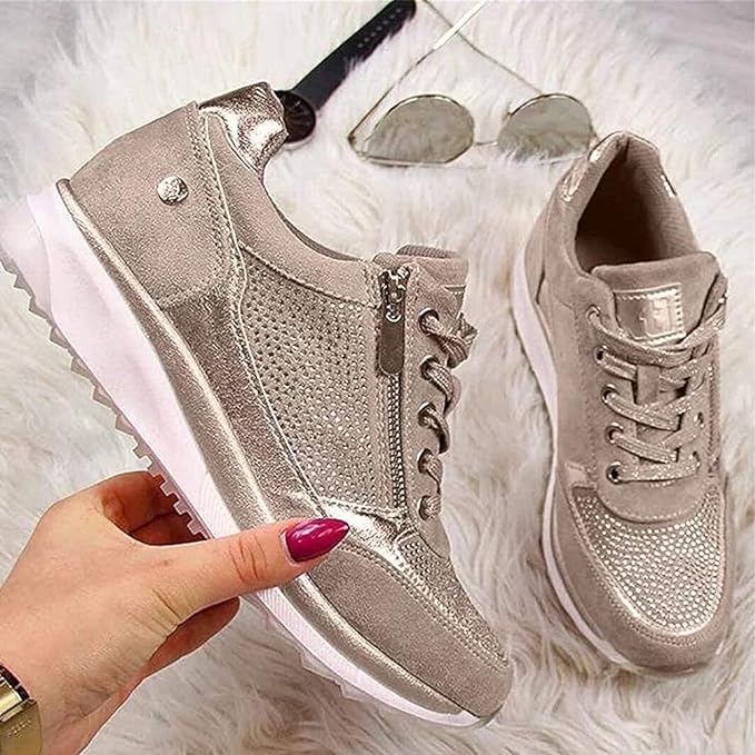 Olivia -  Zip-Up Orthopedic Sneakers