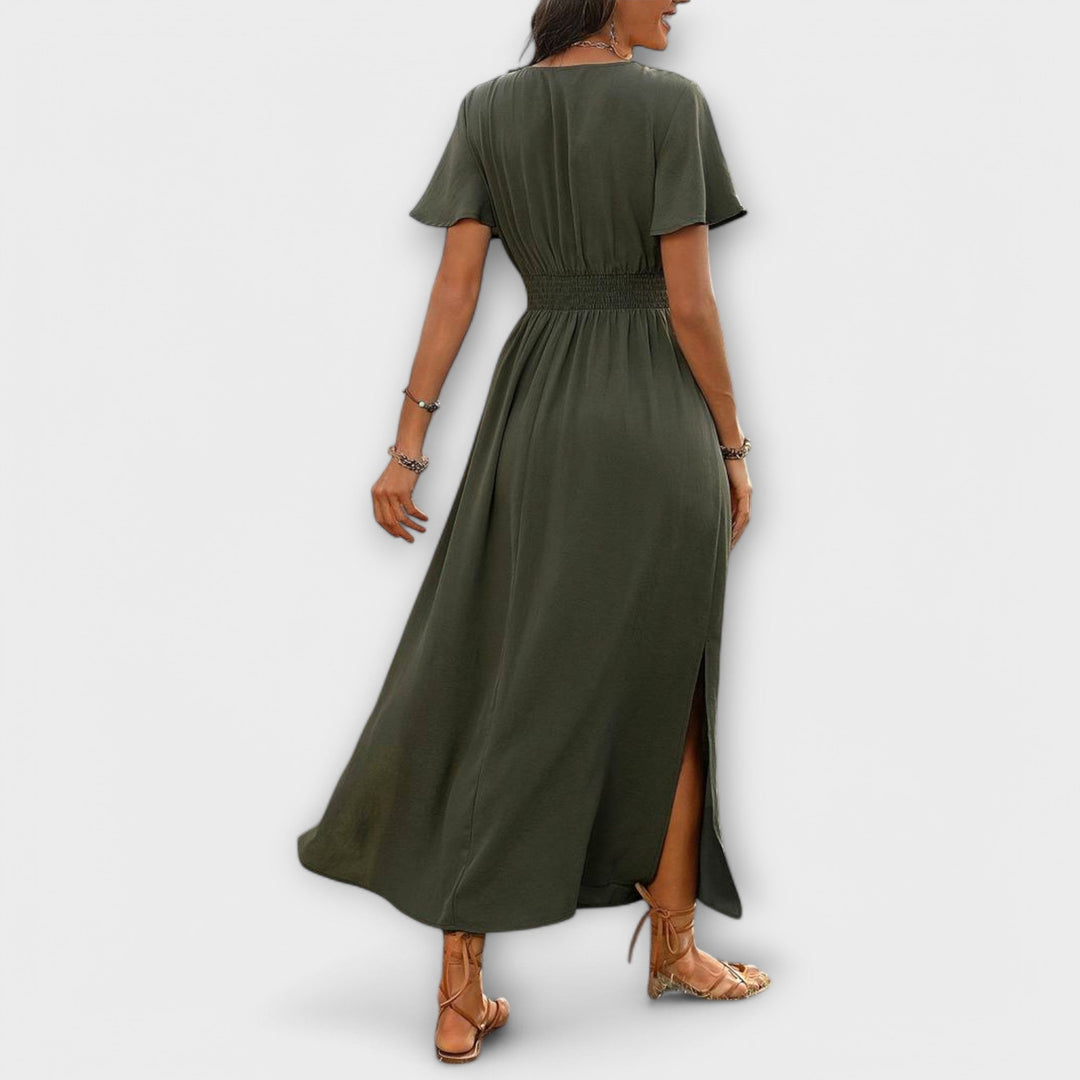 Rachel - Elegant Boho dress with V-neck