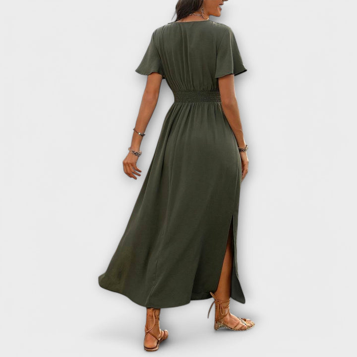 Rachel - Elegant Boho dress with V-neck