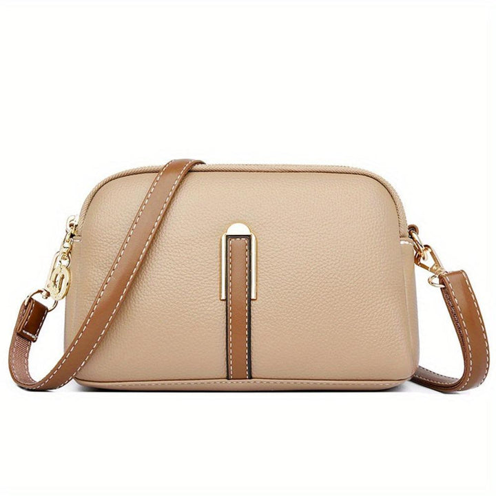 Mila -  Litchi Embossed Crossbody Bag