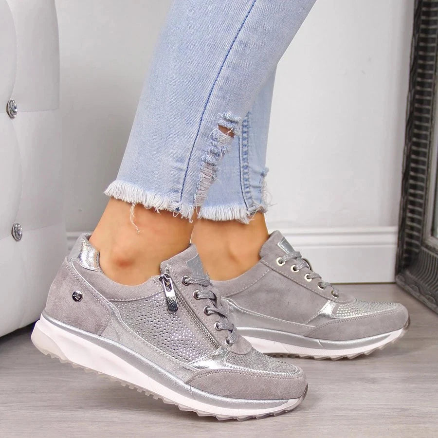 Olivia -  Zip-Up Orthopedic Sneakers