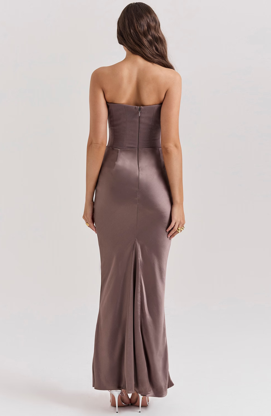 Beverly - Elegant Retro Solid Color Strapless Party Dress
