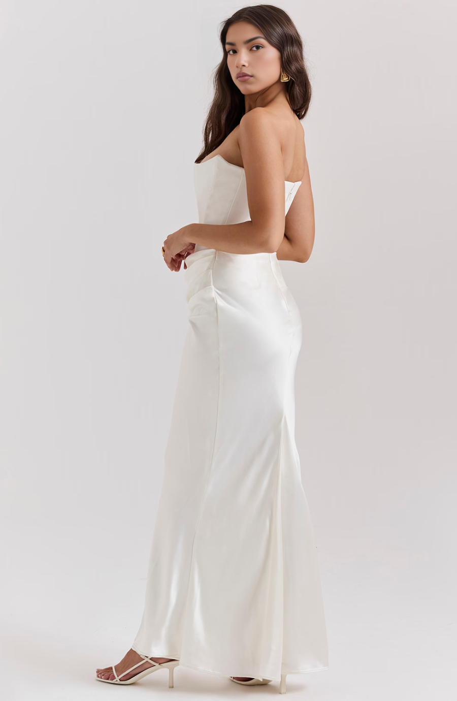 Beverly - Elegant Retro Solid Color Strapless Party Dress
