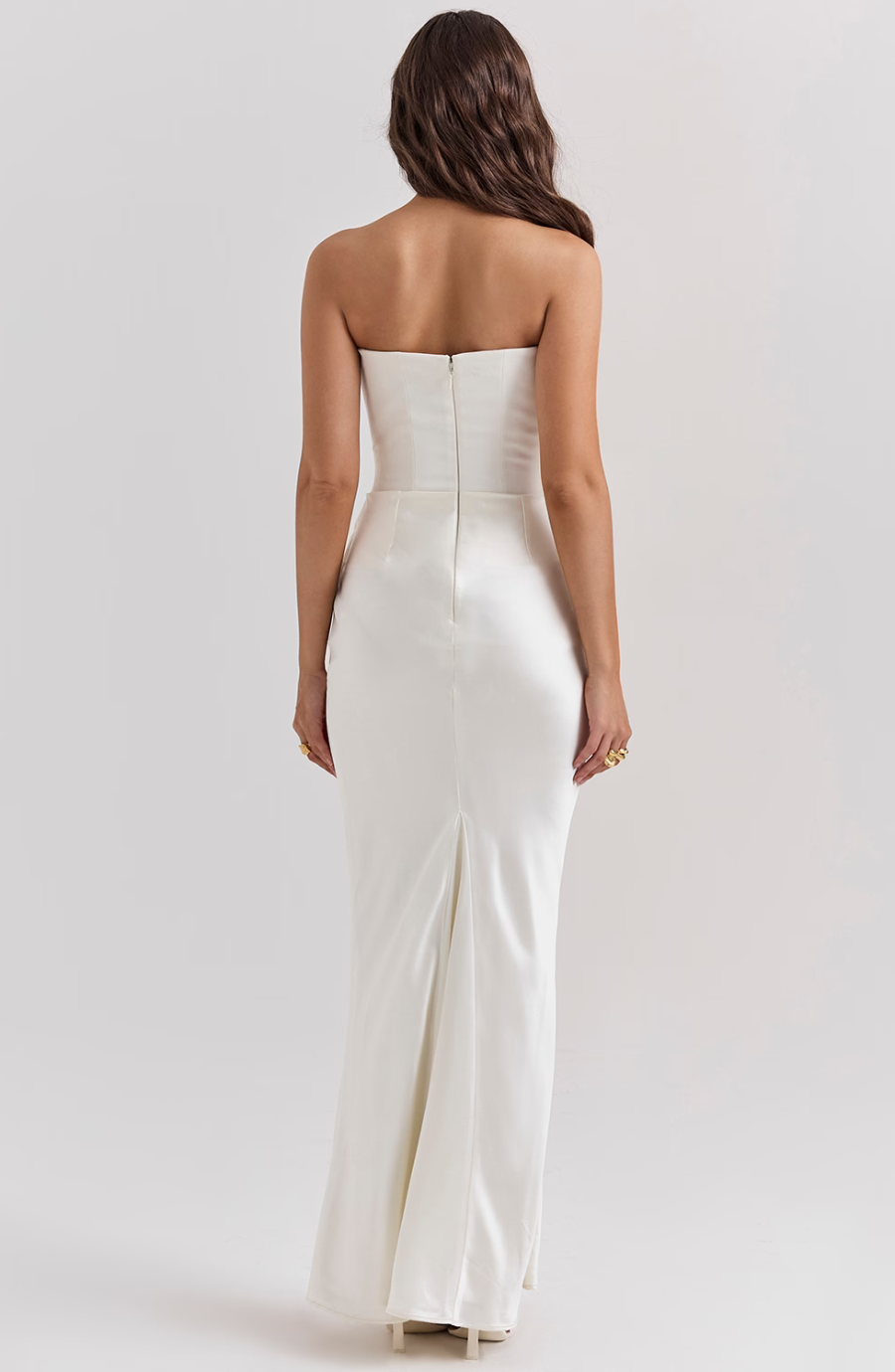 Beverly - Elegant Retro Solid Color Strapless Party Dress