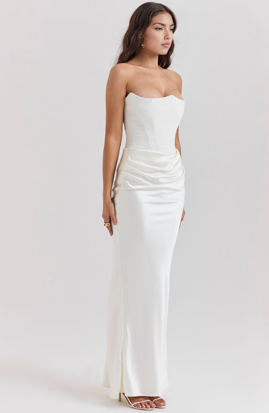 Beverly - Elegant Retro Solid Color Strapless Party Dress