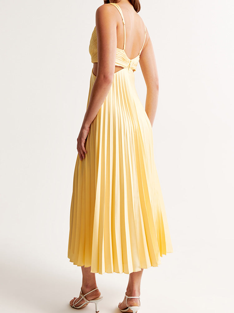 Mandy - Trendy V-Neck Solid Color Maxi Dress
