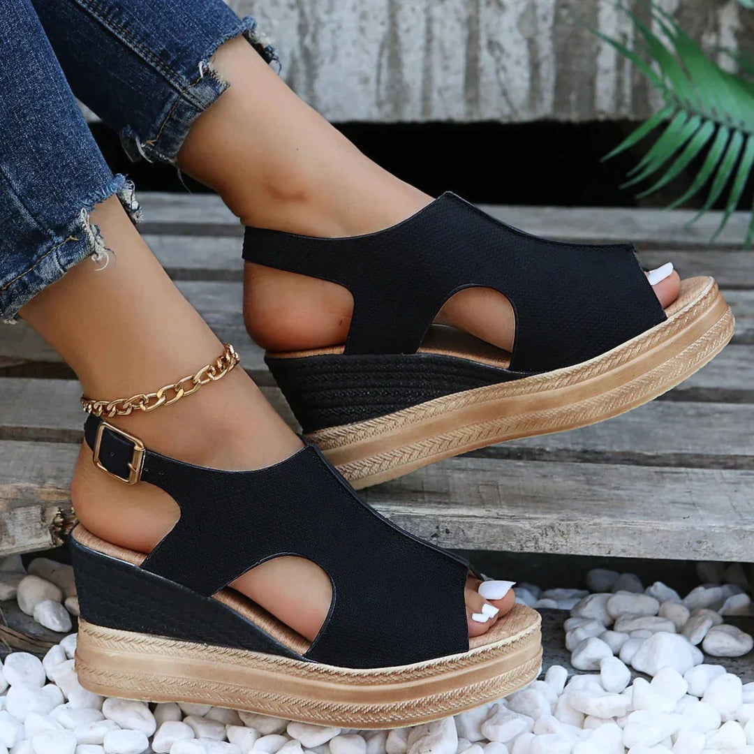 Emily - Relaxed Wedge Sandals