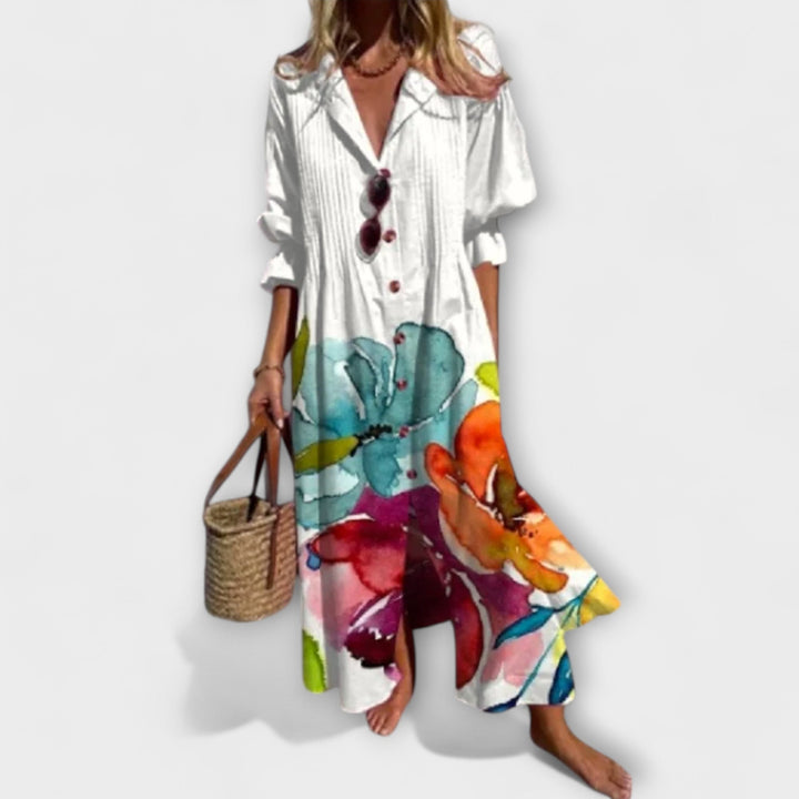 Patricia - Flattering Maxi Dress with Belly Coverage