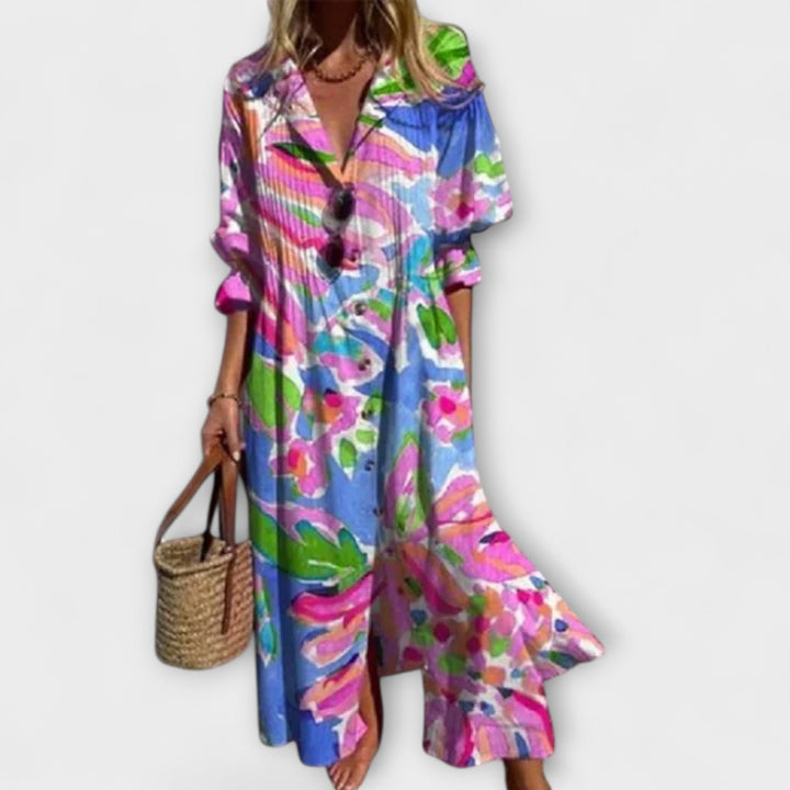 Patricia - Flattering Maxi Dress with Belly Coverage