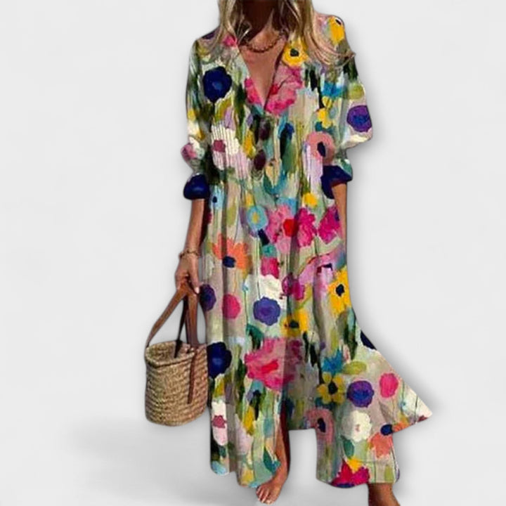 Patricia - Flattering Maxi Dress with Belly Coverage