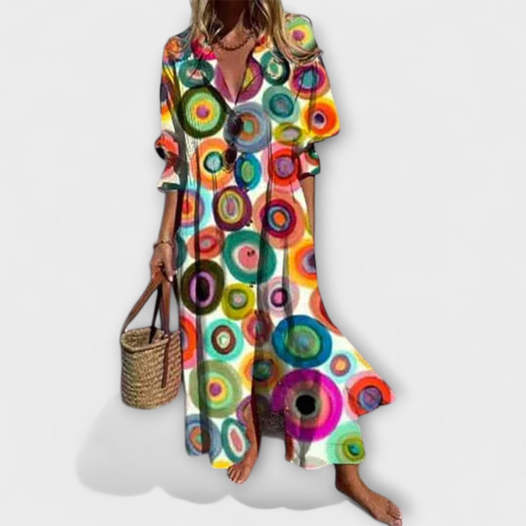 Patricia - Flattering Maxi Dress with Belly Coverage