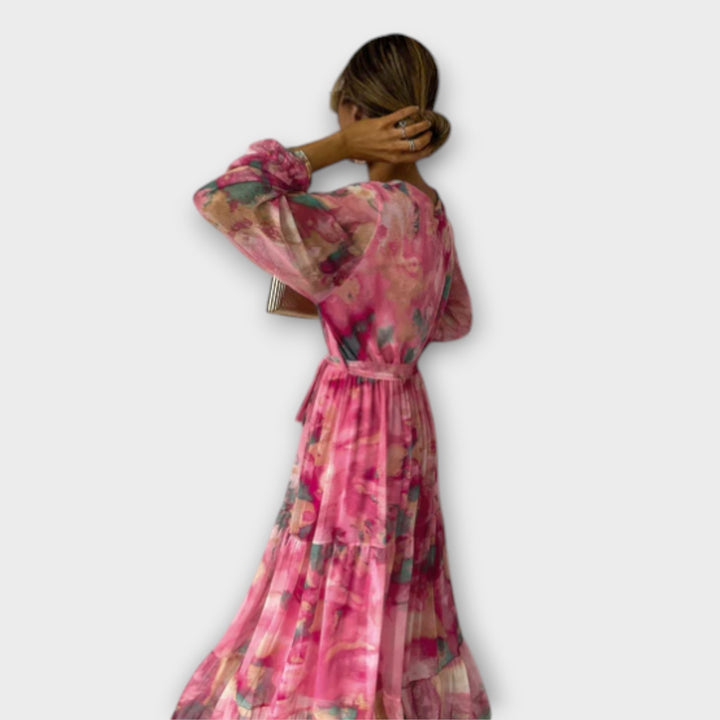 Kimberly - Watercolor Maxi Dress