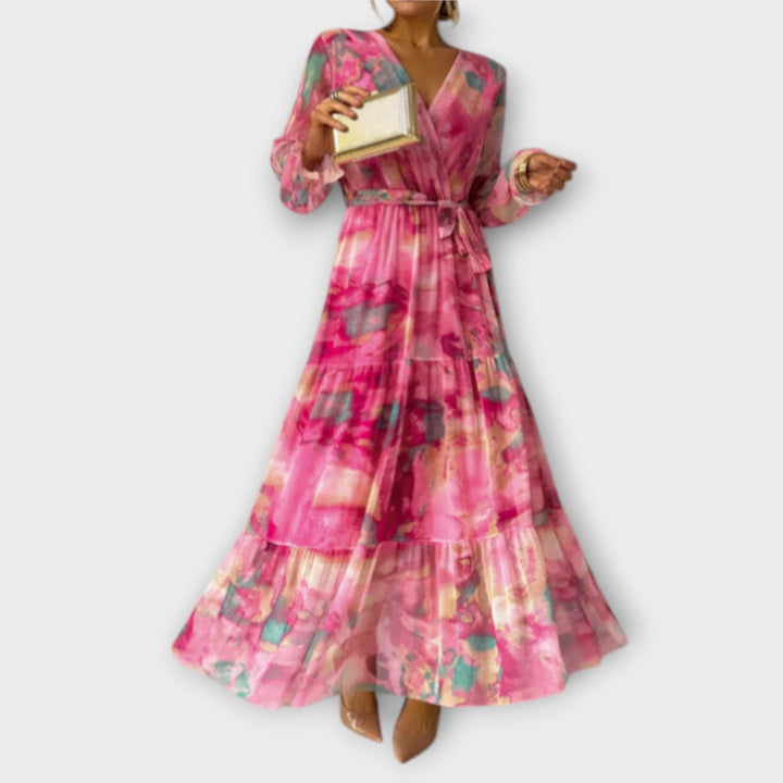 Kimberly - Watercolor Maxi Dress