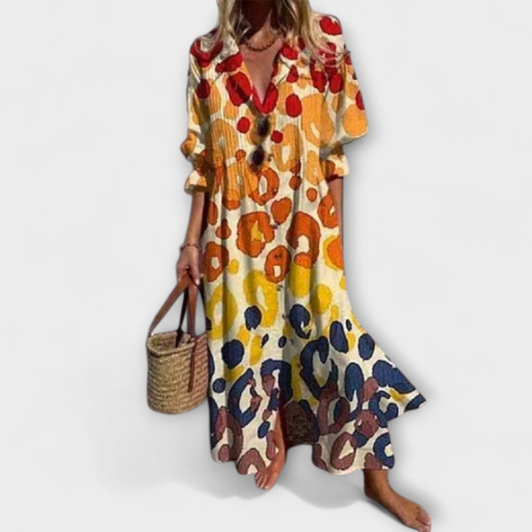 Patricia - Flattering Maxi Dress with Belly Coverage