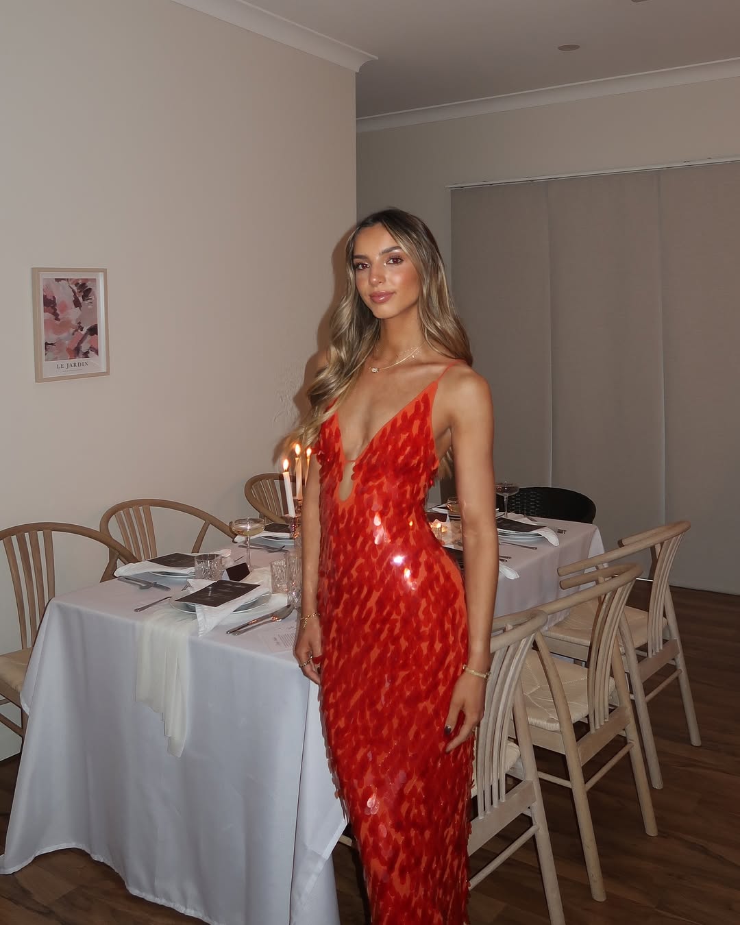 Leanne - Glitter Sequins Backless Strap Dress