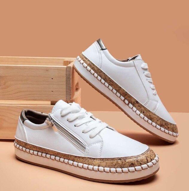Ava - Floral Orthopedic Zipper Sneakers