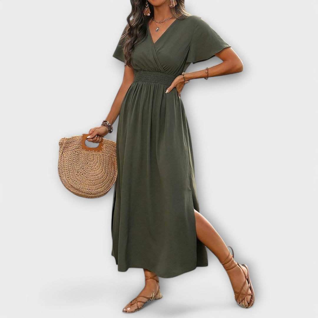Rachel - Elegant Boho dress with V-neck
