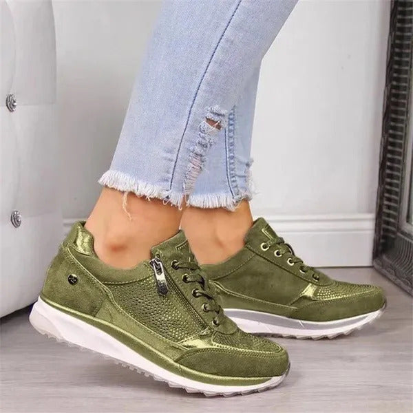 Olivia -  Zip-Up Orthopedic Sneakers