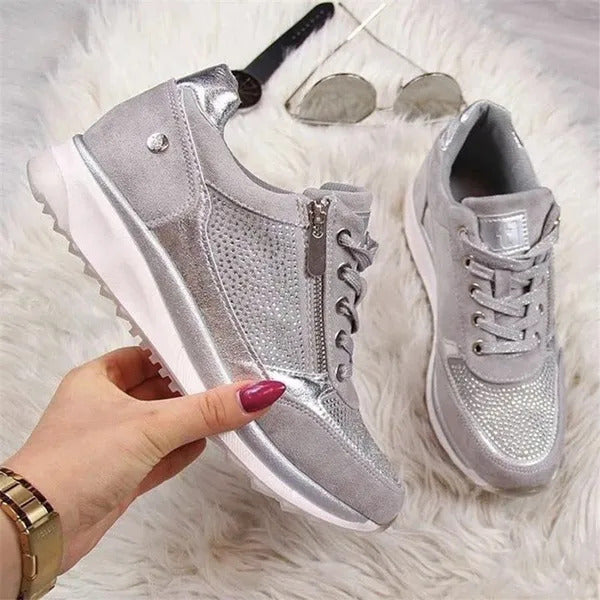 Olivia -  Zip-Up Orthopedic Sneakers