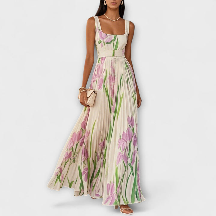 Samantha - Folded floral chiffon
