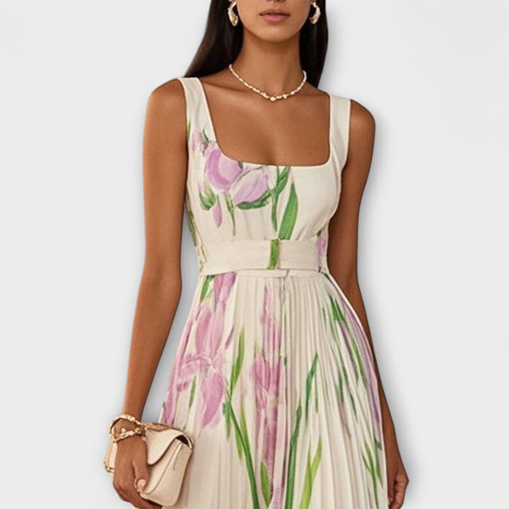 Samantha - Folded floral chiffon