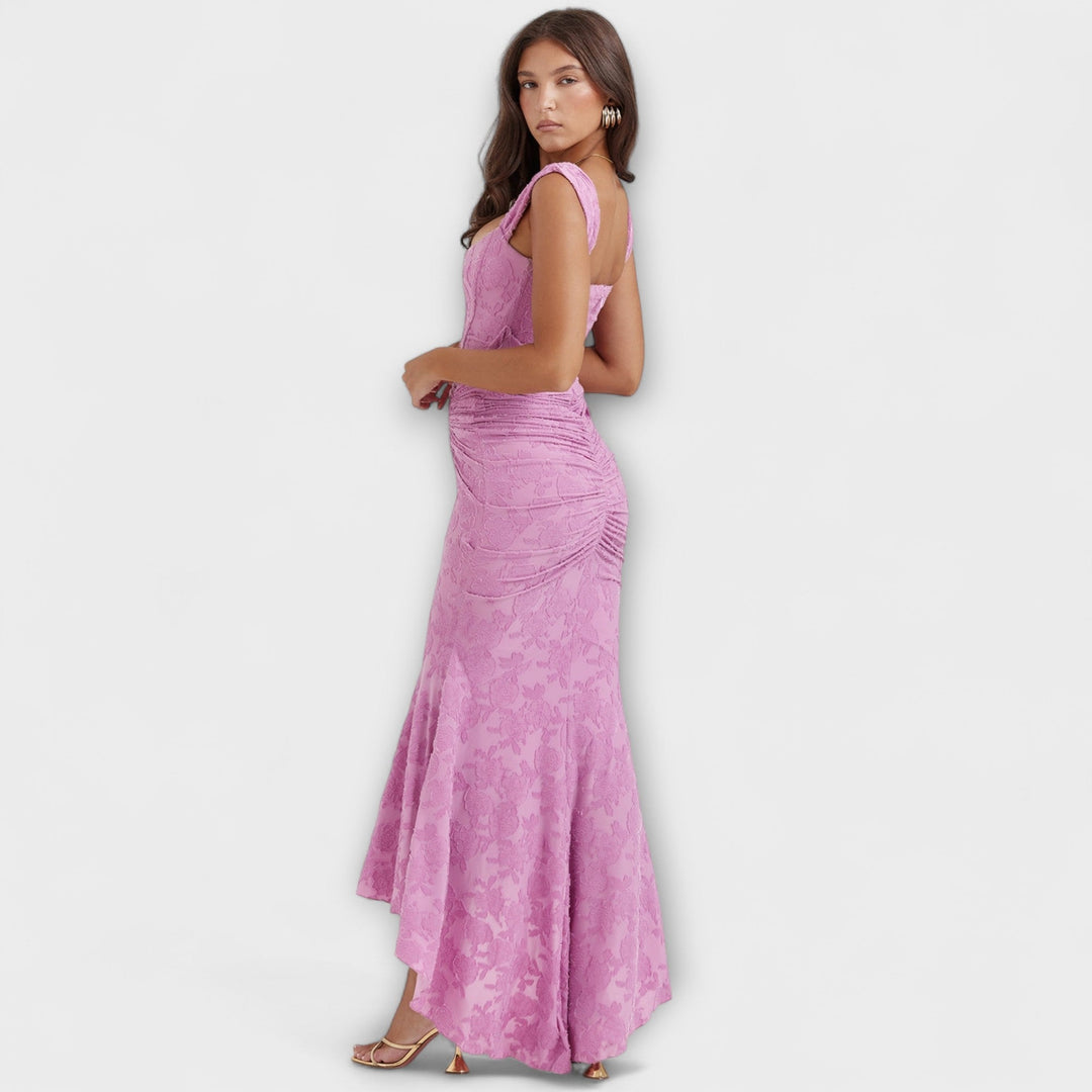 Jacqueline - Long dress with refined corset