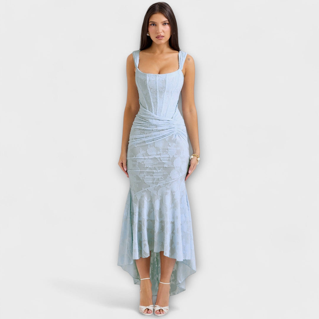 Jacqueline - Long dress with refined corset