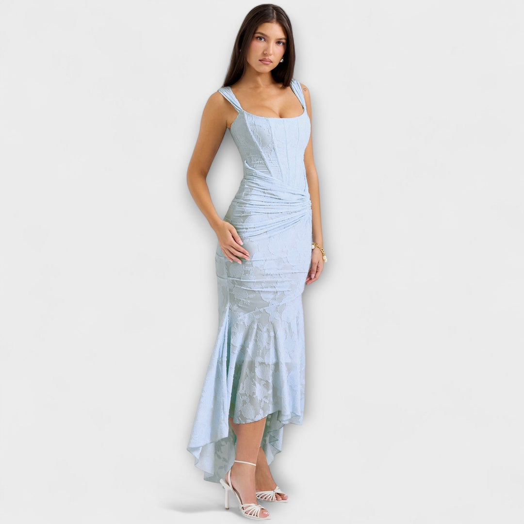 Jacqueline - Long dress with refined corset