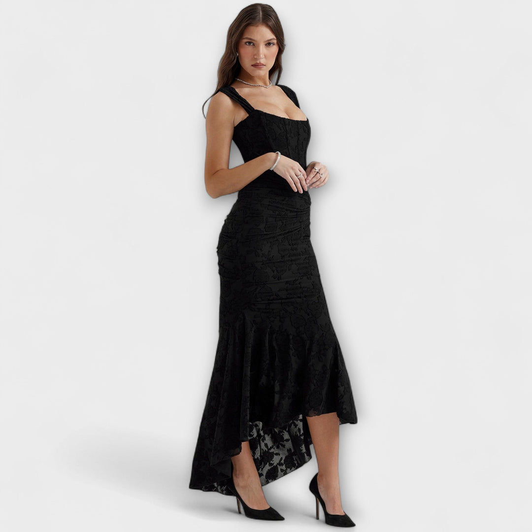 Jacqueline - Long dress with refined corset